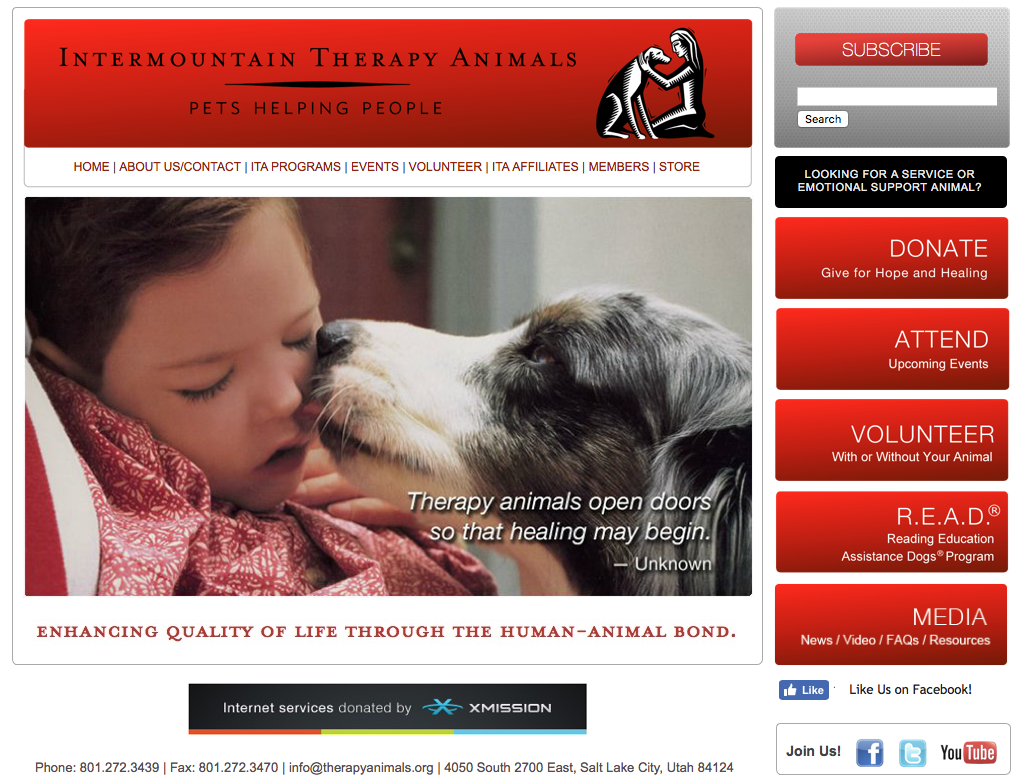 Intermountain Therapy Animals